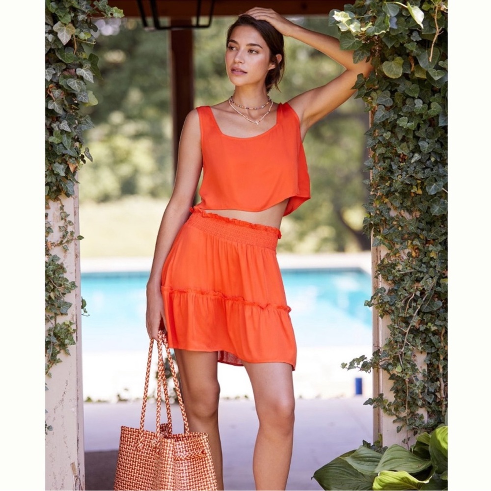 Anthropologie Breezy Two Piece Cover Up Skirt Set Size large
